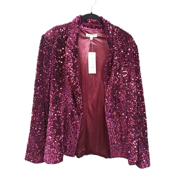 Nanette Lepore Sequin Blazer Size Medium - Picture 1 of 3